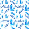 Water seamless patterns Royalty Free Stock Photo