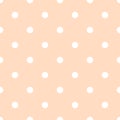 Seamless patterns with polka dots in pastel palette. Trendy hand drawn doodle textures in retro style for wrapping paper