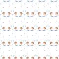 Seamless patterns. Romantic collection. Cute boys sit with balloons and look at each other on a white background with Royalty Free Stock Photo