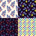 Seamless patterns set Royalty Free Stock Photo