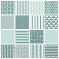 Seamless patterns with stripes, stars, bricks Royalty Free Stock Photo