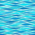 Seamless patterns with stylized waves Royalty Free Stock Photo