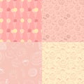 Seamless patterns with sweets Royalty Free Stock Photo