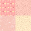 Seamless patterns with sweets