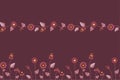 2 Seamless Patterns with Tawny Port Color