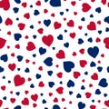 Seamless patterns in traditional american colors. 4th July Independence day. Vector illustration. Royalty Free Stock Photo