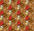 Seamless patterns traditional german products