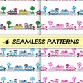 Seamless patterns with trains