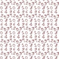 Seamless patternwith number alphabet Royalty Free Stock Photo