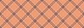 Seamless peach and brown diagonal plaid pattern. Perfect for textile design, website backgrounds, or packaging. Subtle texture