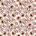 Colorful seamless peach pattern on white  background. Royalty Free Stock Photo