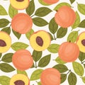 Seamless peach pattern