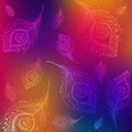 Seamless peacock feather pattern background