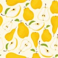 Seamless pear pattern.