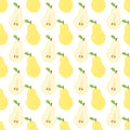 Seamless pear pattern.