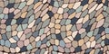 Seamless pebble mosaic organic wall pattern. Vector background Royalty Free Stock Photo