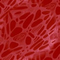 Seamless Pensil Image. Hypnotic Artwork. Futuristic Neuron Cell. Topographic Ornate Sketch. Fantasy Fractal Texture. Blood Vessel