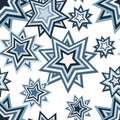 Seamless pentagram pattern Royalty Free Stock Photo