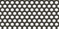 Seamless perforated hexagon metal catwalk texture isolated on white background Royalty Free Stock Photo