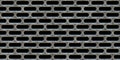 Seamless perforated metal catwalk texture isolated on black background