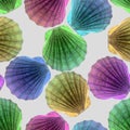 Seamless photo texture of sea shells Royalty Free Stock Photo