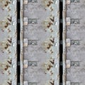Seamless photo texture of steel panel with strong rusty male and female