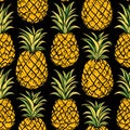 Seamless Pineapple Pattern graphic Illustration