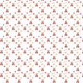 Seamless Pink Baby Background with teddy bear
