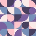 Seamless pink-blue abstract geometric print. Vector multi colored illustration. Original geometric pattern.