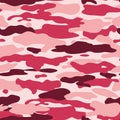 Seamless pink camouflage pattern Fashion pink camo texture rose military background