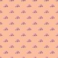 Cartoon car pattern on pink background. Royalty Free Stock Photo
