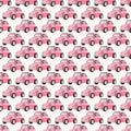 Cartoon car pattern on white background. Royalty Free Stock Photo