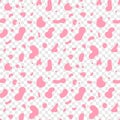 Seamless pink cow hide pattern. Vector repeat texture Royalty Free Stock Photo