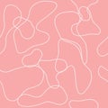 Seamless Pink doodle pattern background with abstract shapes and colors. Royalty Free Stock Photo