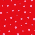 Seamless pink dots on background pattern print