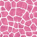 Seamless pink giraffe skin pattern. Glamorous giraffe skin print Royalty Free Stock Photo