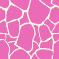 Seamless pink giraffe texture pattern Royalty Free Stock Photo