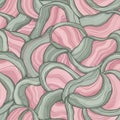 Seamless pink and green abstract marble wave pattern texture background design Royalty Free Stock Photo