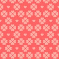 Seamless pink heart pattern. Royalty Free Stock Photo