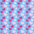 Seamless pink heart pattern. Royalty Free Stock Photo