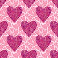 Seamless pink heart pattern Royalty Free Stock Photo
