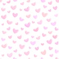 Seamless pink hearts pattern, pink background for saint valentines day, vector wallpaper