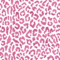 Seamless pink leopard skin pattern. Glamorous leopard skin print