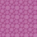 Seamless pink pattern from hand drawn mandalas