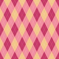 Seamless Pink Rhombus Argyle Pattern