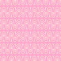 Seamless pink semicircle wave for pattern