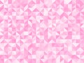 Vector Seamless Pink Squares and Triangles Geometric Pattern Background with Mosaic Effect