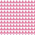 Seamless pink triangle pattern isolated on white background. Simple design Royalty Free Stock Photo