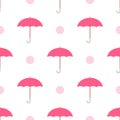 Seamless pink umbrella pattern Royalty Free Stock Photo