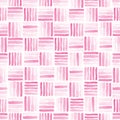 Seamless pink watercolor pattern on white background. Watercolor seamless pattern with squares Royalty Free Stock Photo